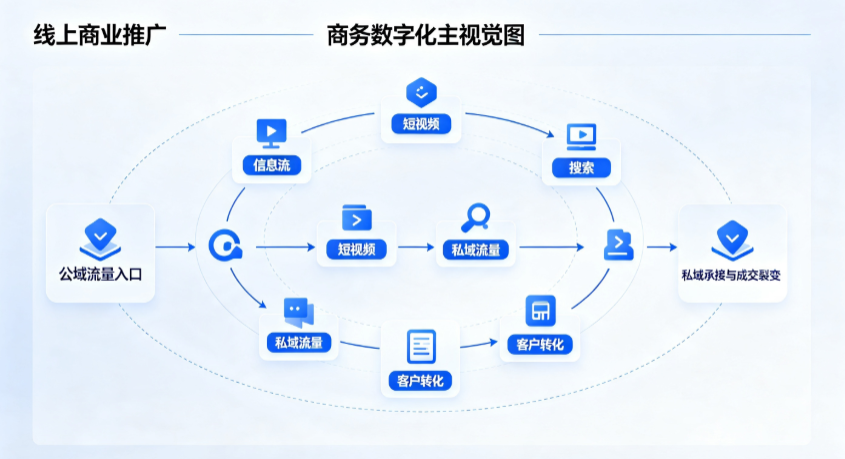陕县线上商业推广怎么做？全域流量闭环搭建与低成本转化实战指南